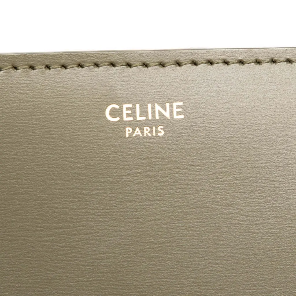 Celine Medium Calfskin Classic Box Green Leather Very good - Box View