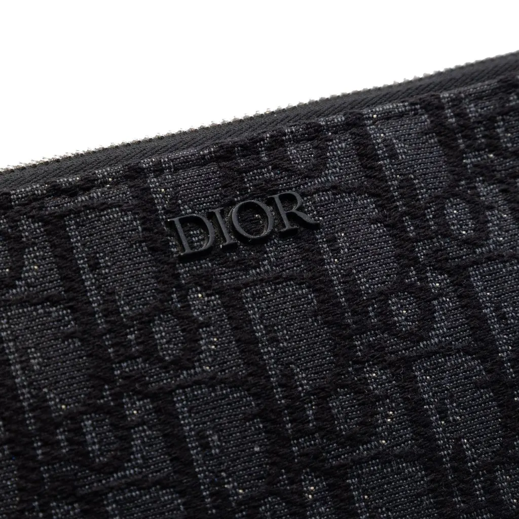 Dior Oblique Canvas A4 Zipped Pouch Black Very good - Box View