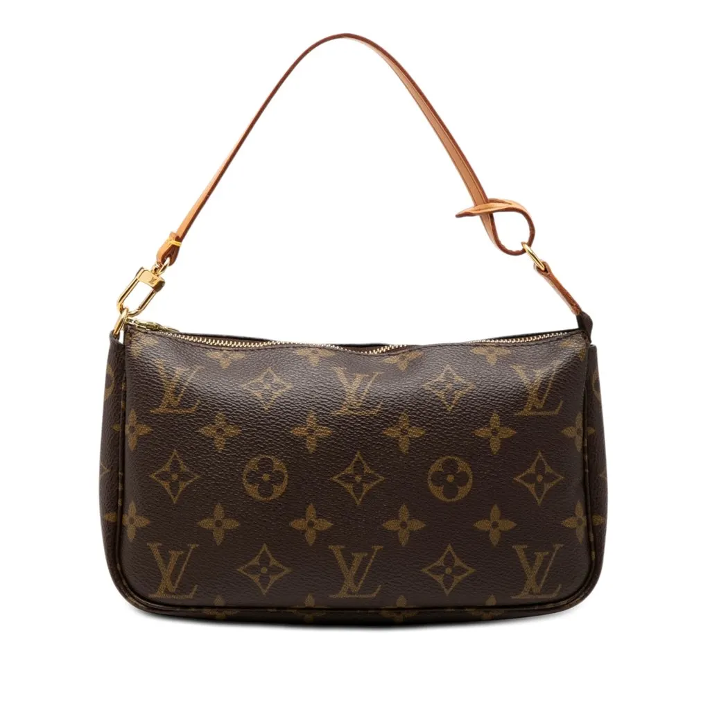 Louis Vuitton Monogram Pochette Accessoires Brown Very good - Front View