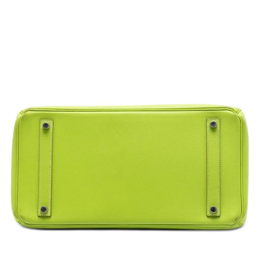 Hermès Epsom Candy Verso Birkin Retourne 35 Green Leather Very good - Inside View