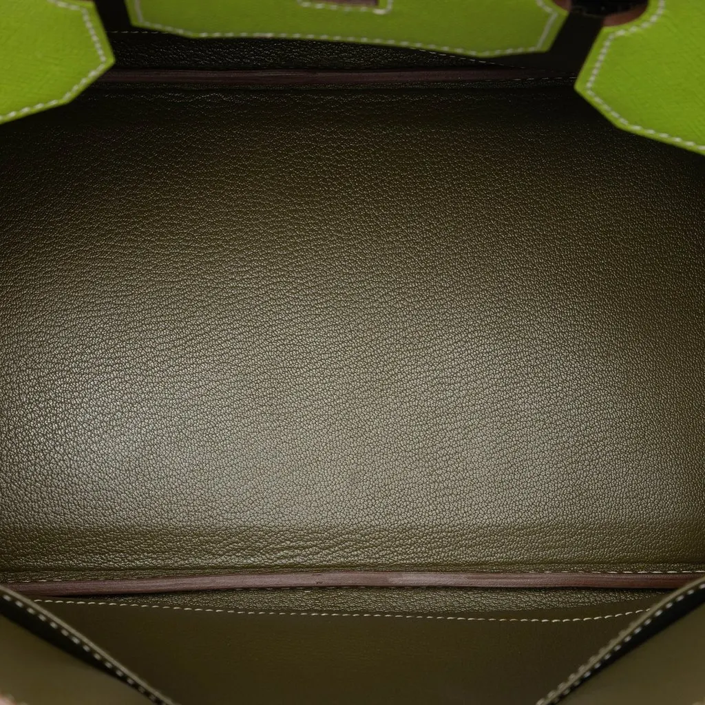 Hermès Epsom Candy Verso Birkin Retourne 35 Green Leather Very good - Model View