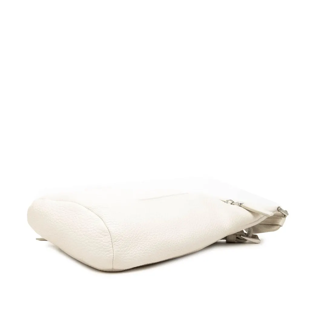 Prada Vitello Daino Logo Embossed Sling Bag White Leather Very good - Inside View