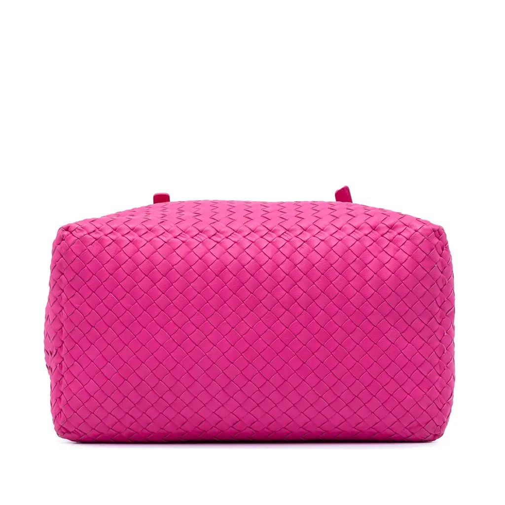 Bottega Veneta Medium Nappa Intrecciato Cesta Tote Pink Leather Very good - Inside View