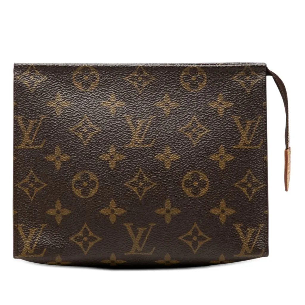 Louis Vuitton Monogram Toiletry Pouch 19 Brown Very good - Front View