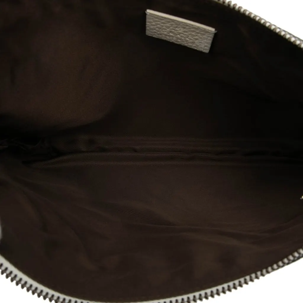 Gucci Calfskin Blind For Love Clutch White Leather Very good - Model View