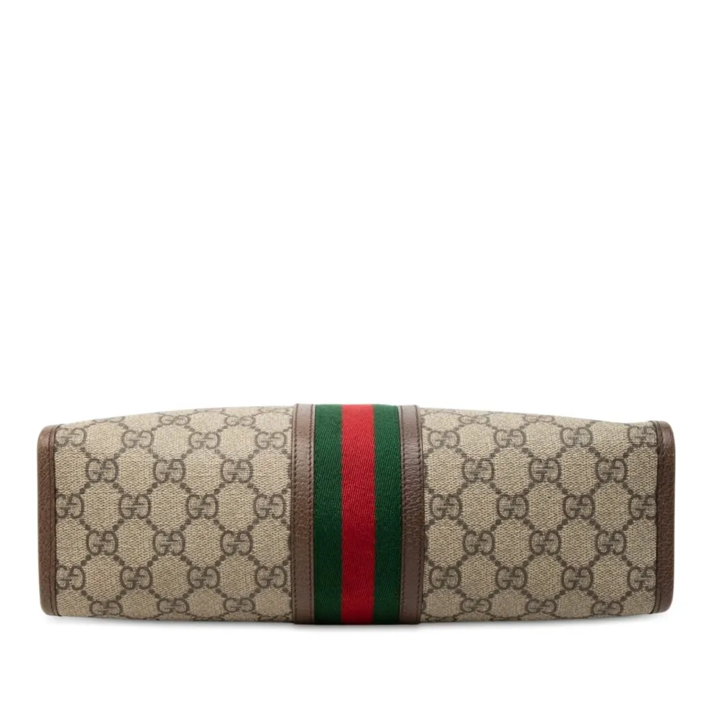 Gucci GG Supreme Web Ophidia Clutch Beige Canvas Very good - Inside View
