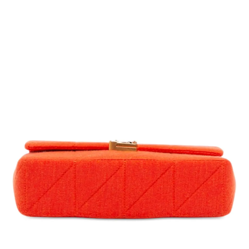 Saint Laurent Medium Jersey Wool Patchwork Jamie Crossbody Orange Very good - Inside View