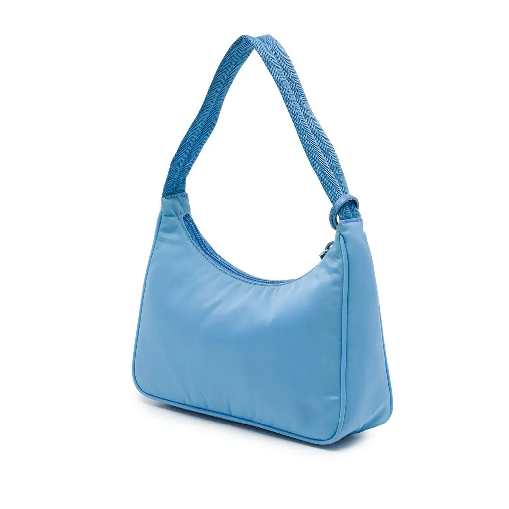 Prada Mini Tessuto Re Edition 2000 Shoulder Bag Blue Polyamide Very good - Back View