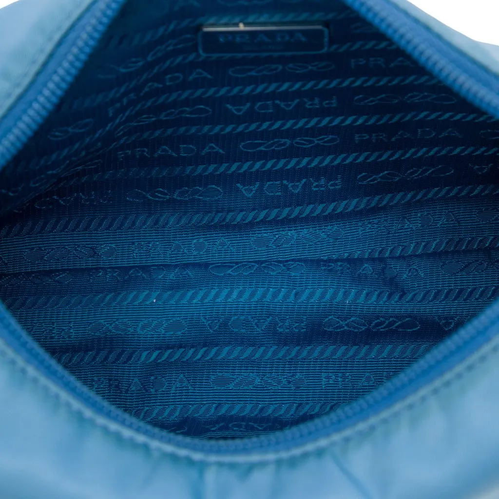 Prada Mini Tessuto Re Edition 2000 Shoulder Bag Blue Polyamide Very good - Model View