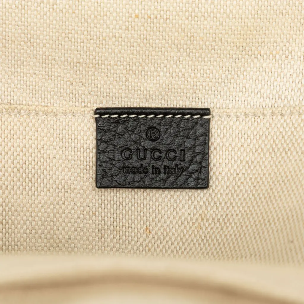 Gucci Pebbled Calfskin Soho Chain Backpack Black Leather Good - Box View