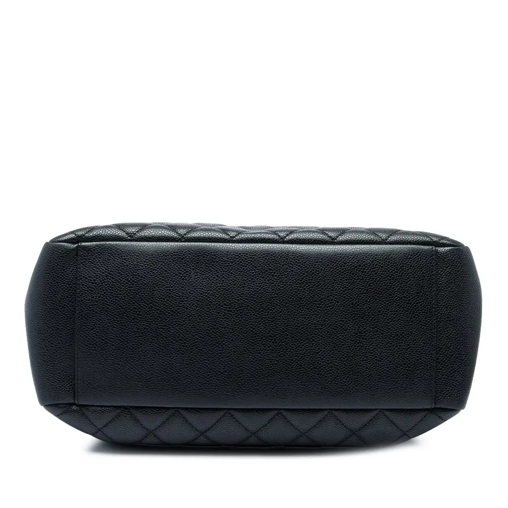 Chanel Caviar Grand Shopping Tote Black Leather Very good - Inside View