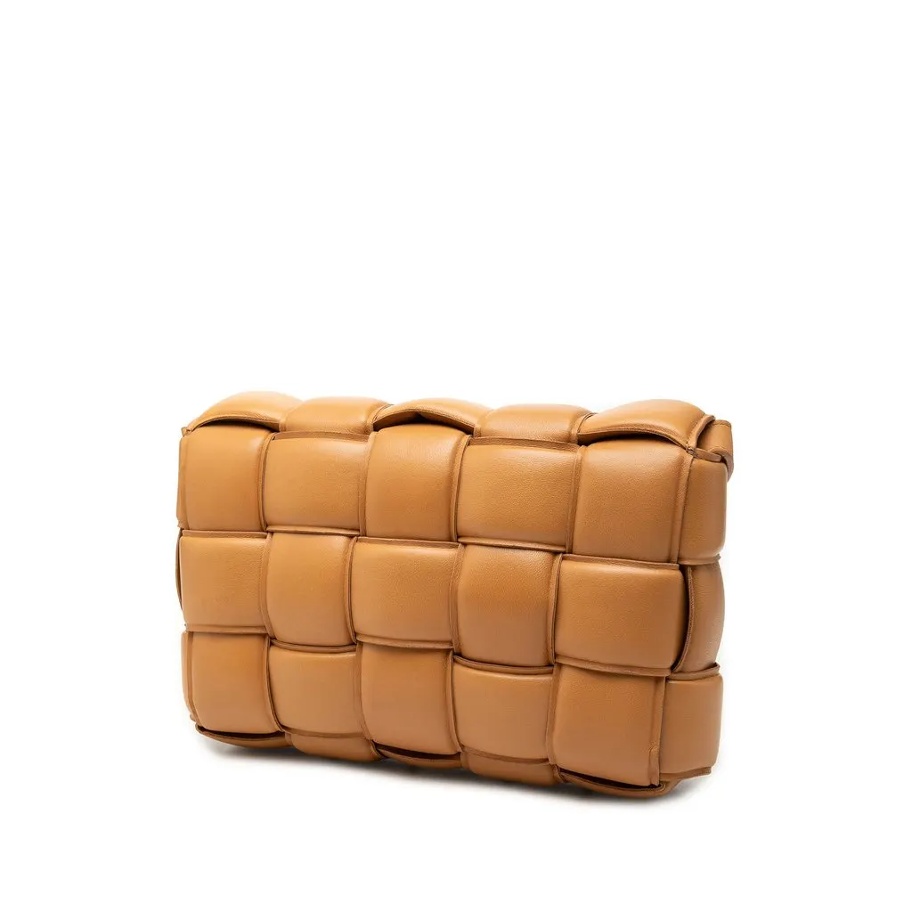 Bottega Veneta Nappa Intrecciato Padded Cassette Crossbody Brown Leather Very good - Back View