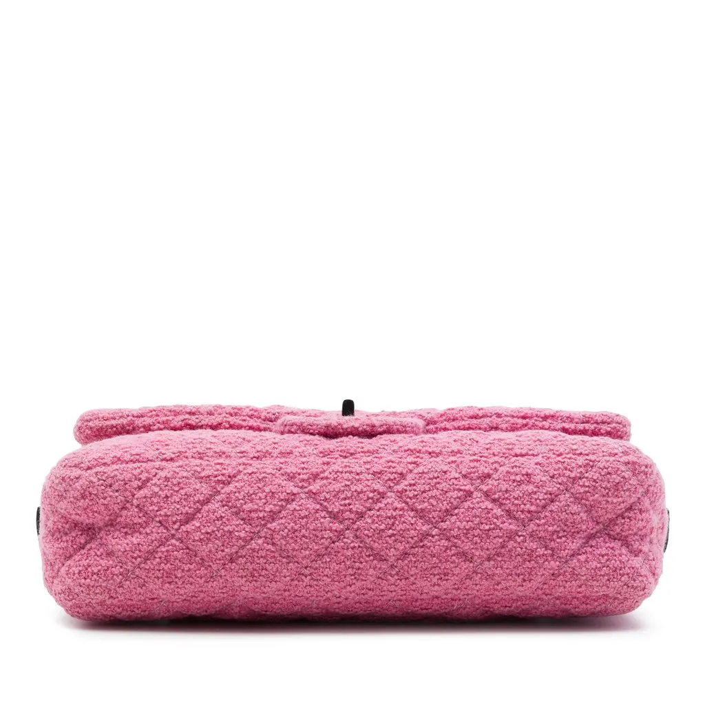 Chanel Small Quilted Tweed Reissue 2.55 Easy Messenger Flap Pink Tweed Very good - Inside View
