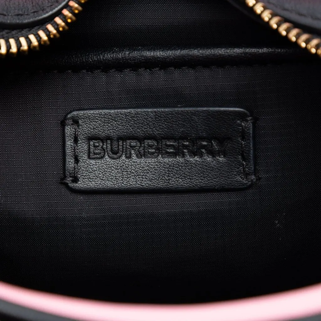 Burberry TB Monogram Nylon Stripe Kids Camera Bag Pink Very good - Box View
