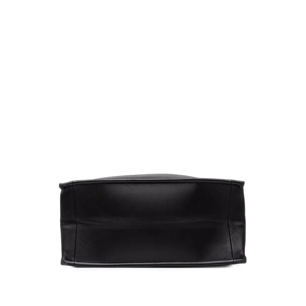 Dior Medium Embossed Leather Book Tote Black Leather Very good - Inside View