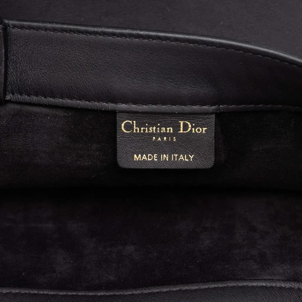 Dior Medium Embossed Leather Book Tote Black Leather Very good - Box View