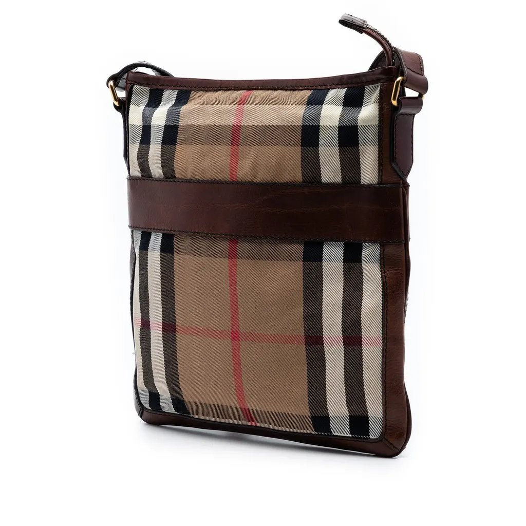 Burberry Exploded Check Canvas Crossbody Beige Good - Back View