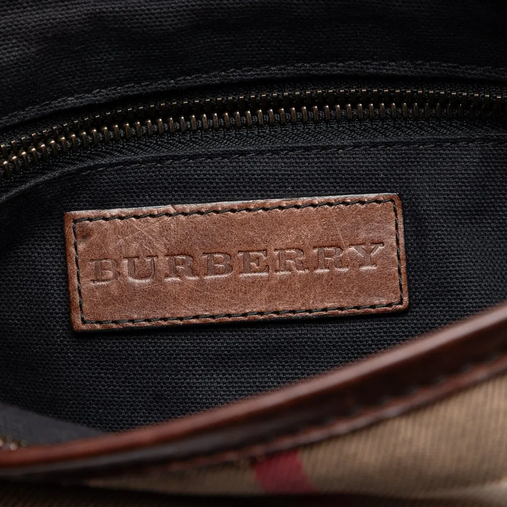 Burberry Exploded Check Canvas Crossbody Beige Good - Box View