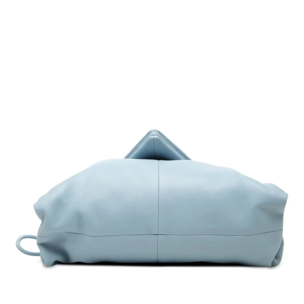 Bottega Veneta Leather BV Trine Angular Clutch Blue Leather Very good - Inside View
