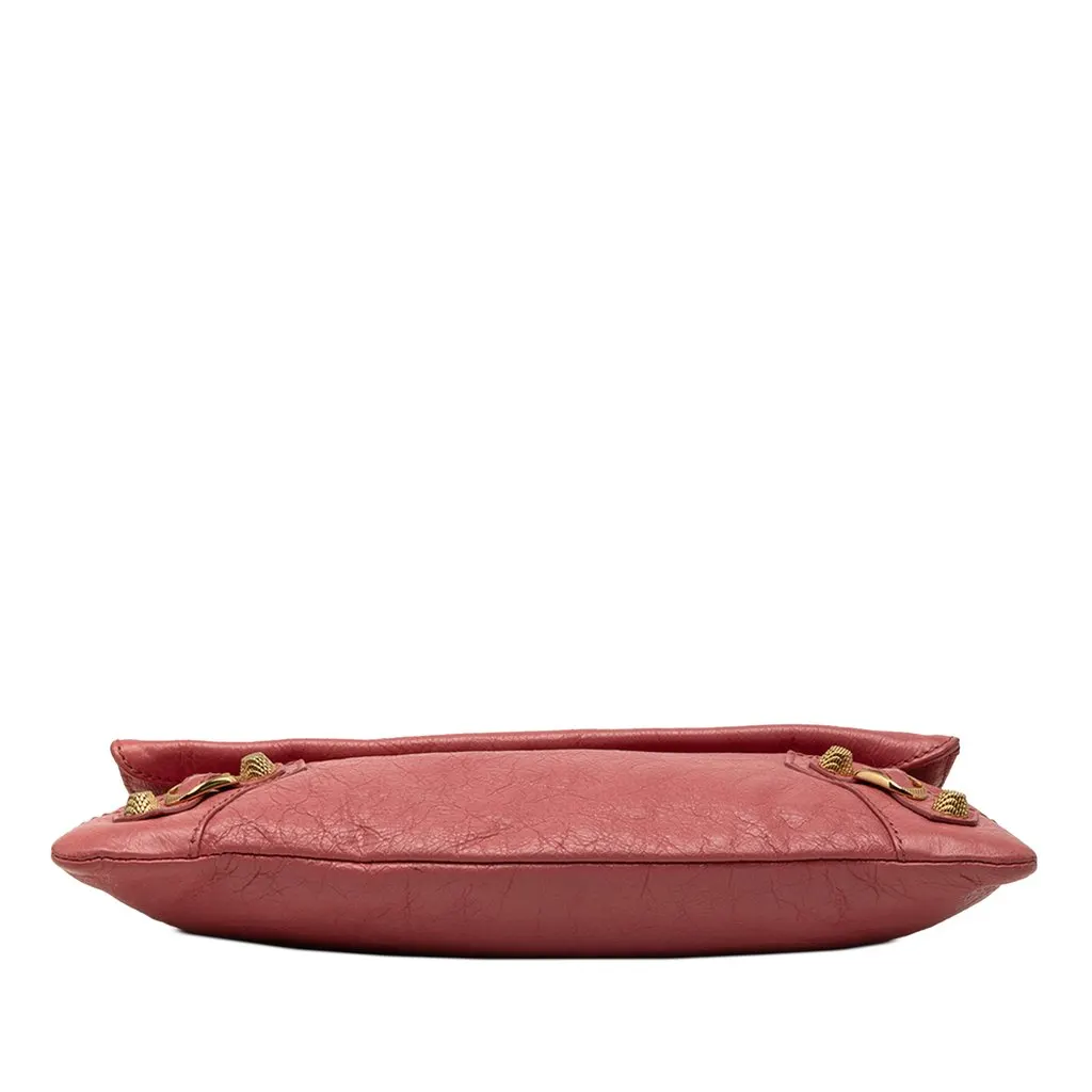 Balenciaga Lambskin Motocross Giant 12 Envelope Clutch With Strap Pink Leather Very good - Inside View