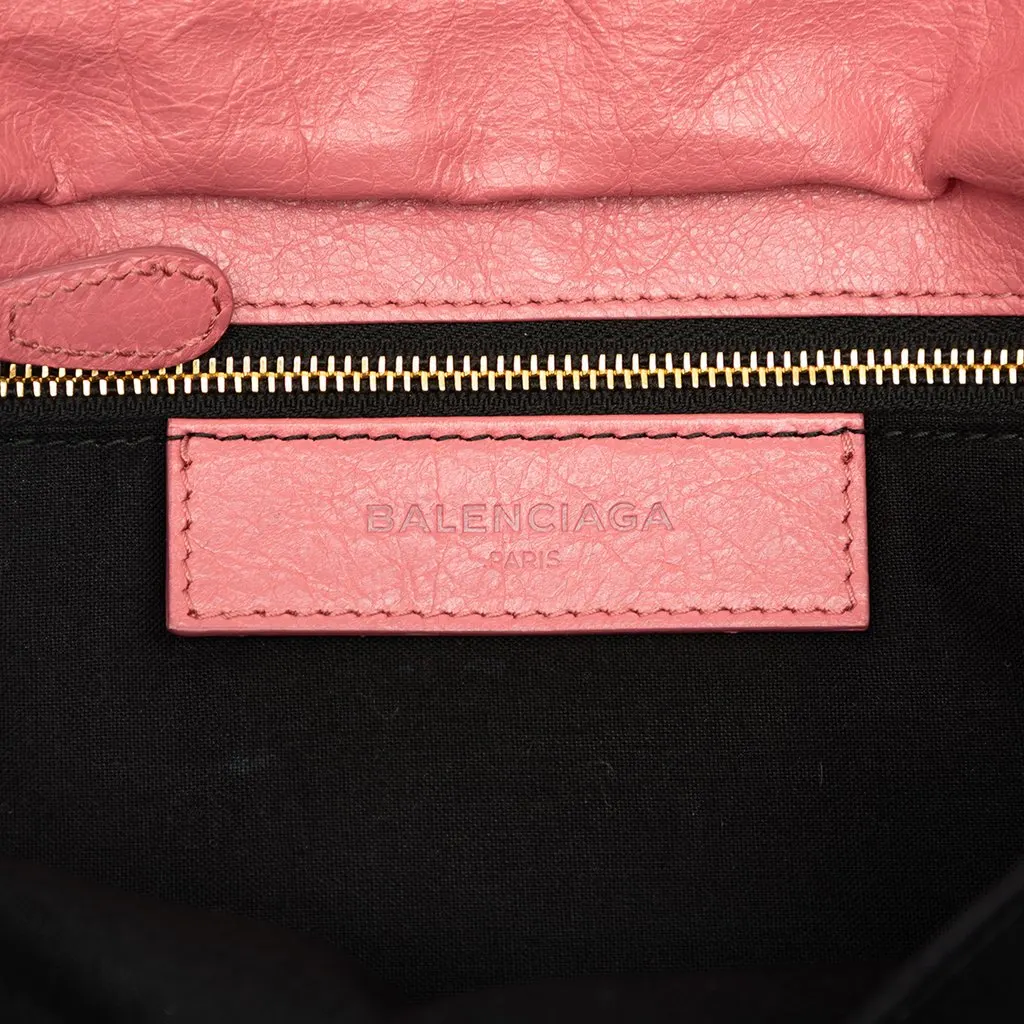 Balenciaga Lambskin Motocross Giant 12 Envelope Clutch With Strap Pink Leather Very good - Box View