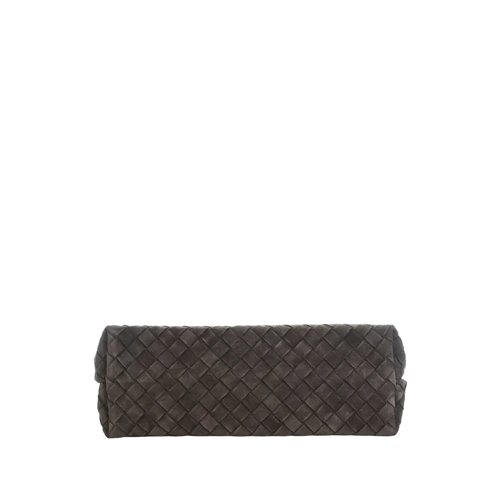 Bottega Veneta Medium Suede Intrecciato Andiamo Bag Brown Leather Very good - Inside View