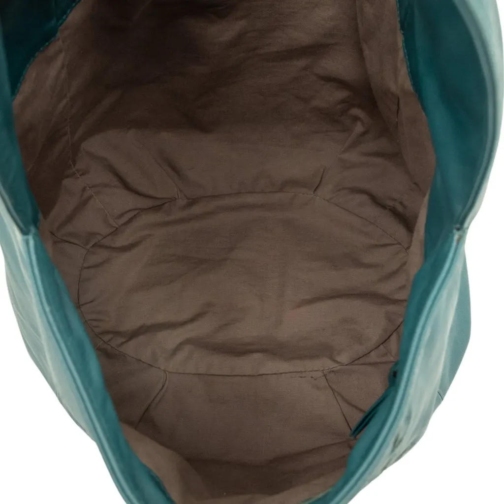 Bottega Veneta Intrecciato Trimmed Nappa Hobo Blue Leather Good - Model View