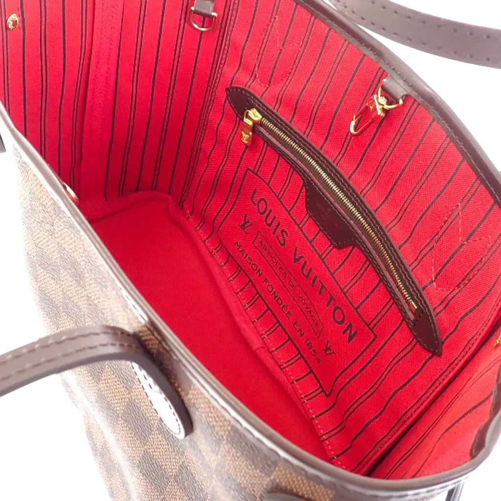 Louis Vuitton Damier Ebene Neverfull PM Brown Canvas Very good - Model View