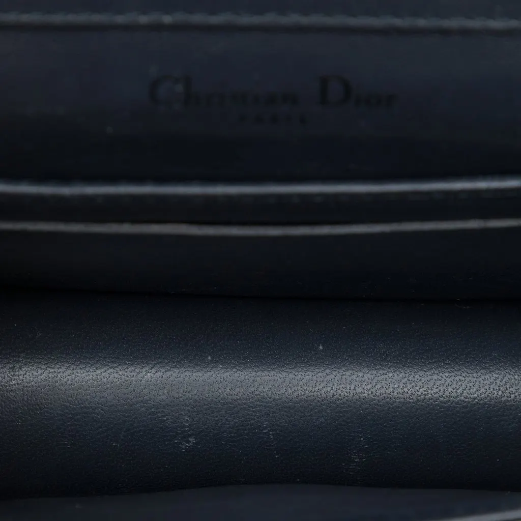 Dior Baby Metallic Patent Microcannage Diorama Flap Black Leather Very good - Model View