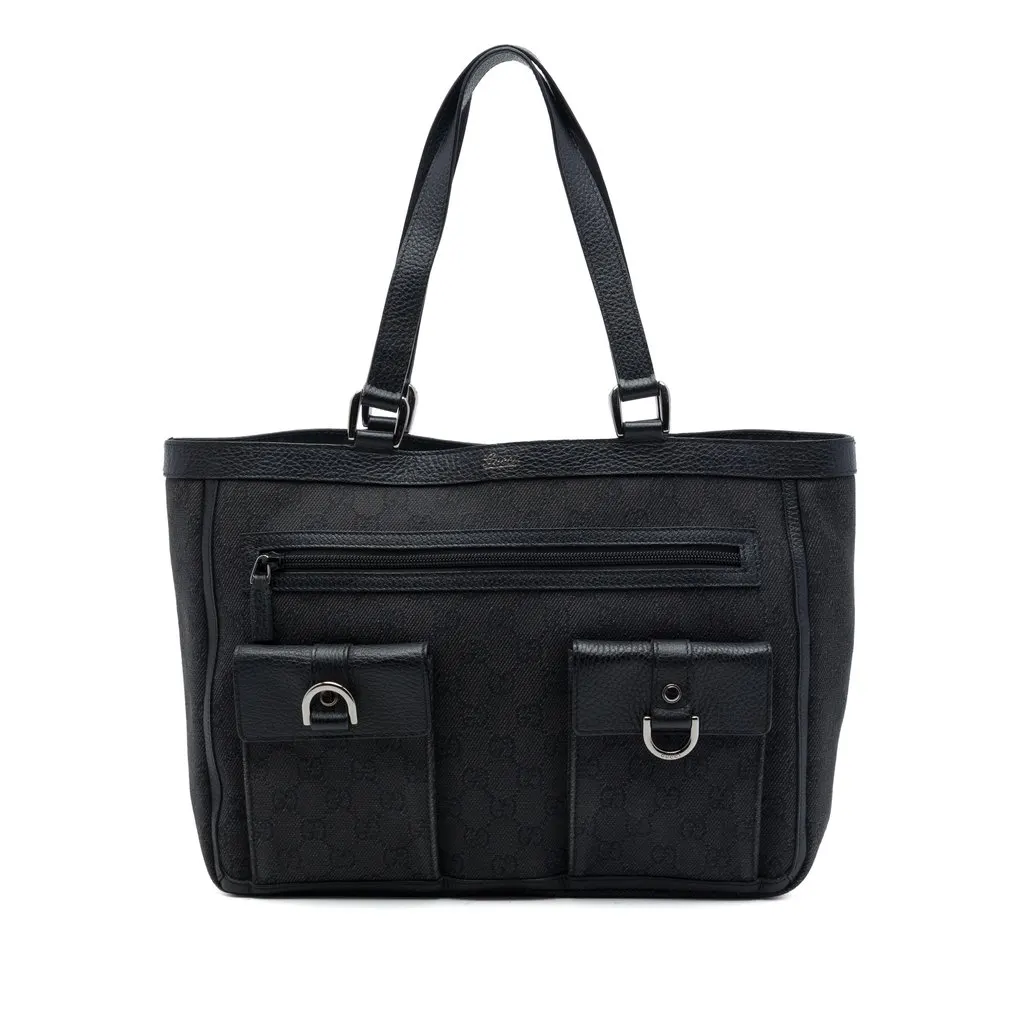 Gucci GG Denim Abbey D Ring Pocket Tote