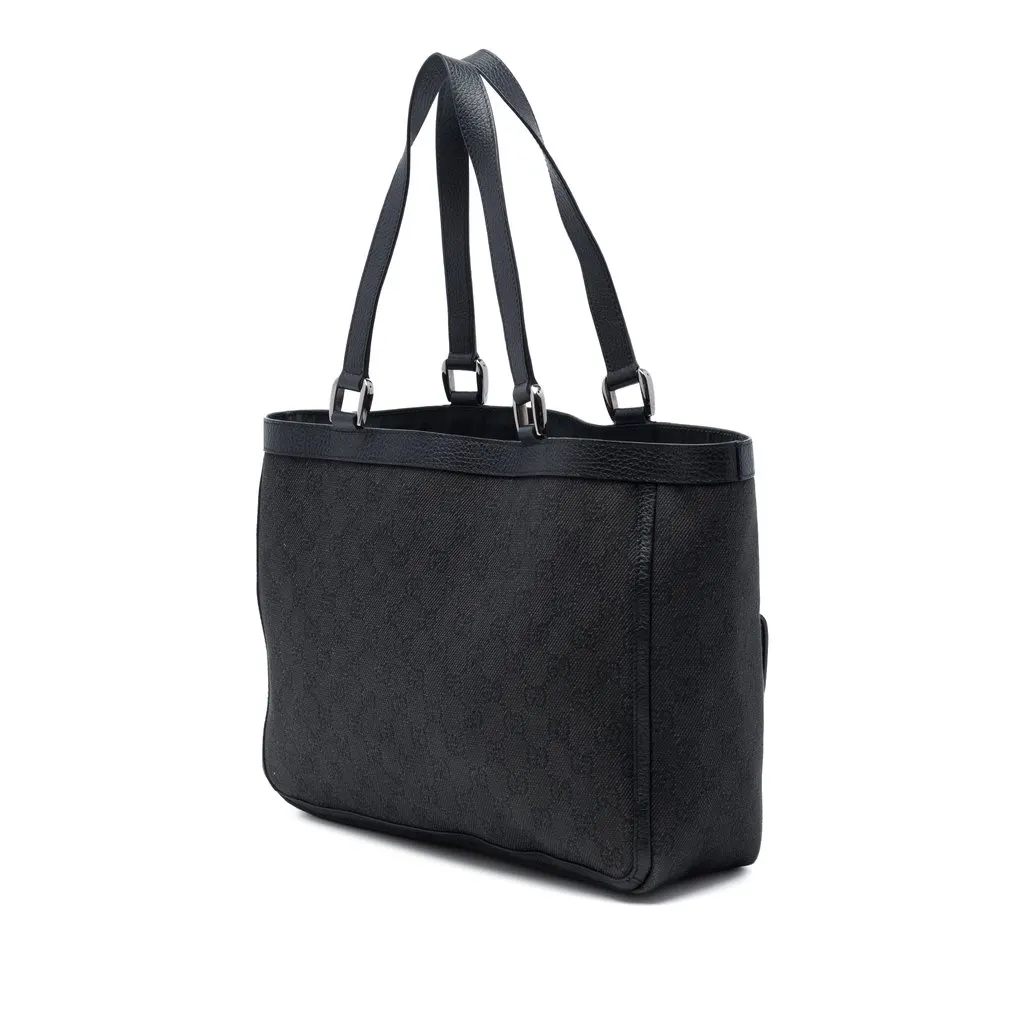 Gucci GG Denim Abbey D Ring Pocket Tote Grey Denim Very good - Back View