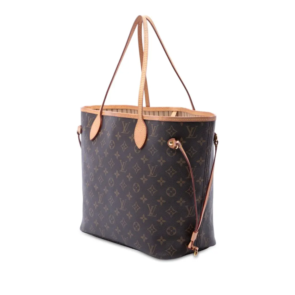 Louis Vuitton Monogram Neverfull MM Brown Canvas Very good - Back View