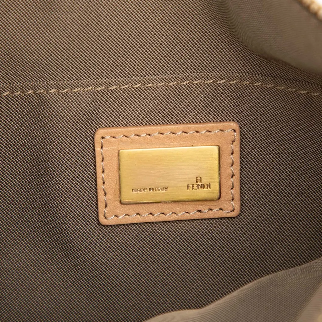 Fendi Zucchino Canvas Crossbody Beige Very good - Box View