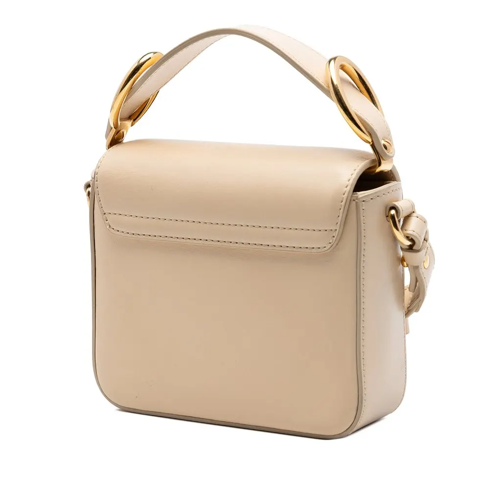 Chloé Mini Calfskin C Satchel Beige Leather Very good - Back View