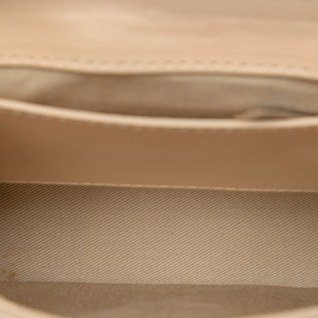 Chloé Mini Calfskin C Satchel Beige Leather Very good - Model View