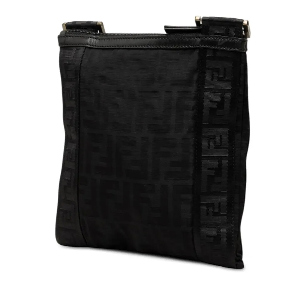 Fendi Zucca Canvas Crossbody Black Very good - Back View