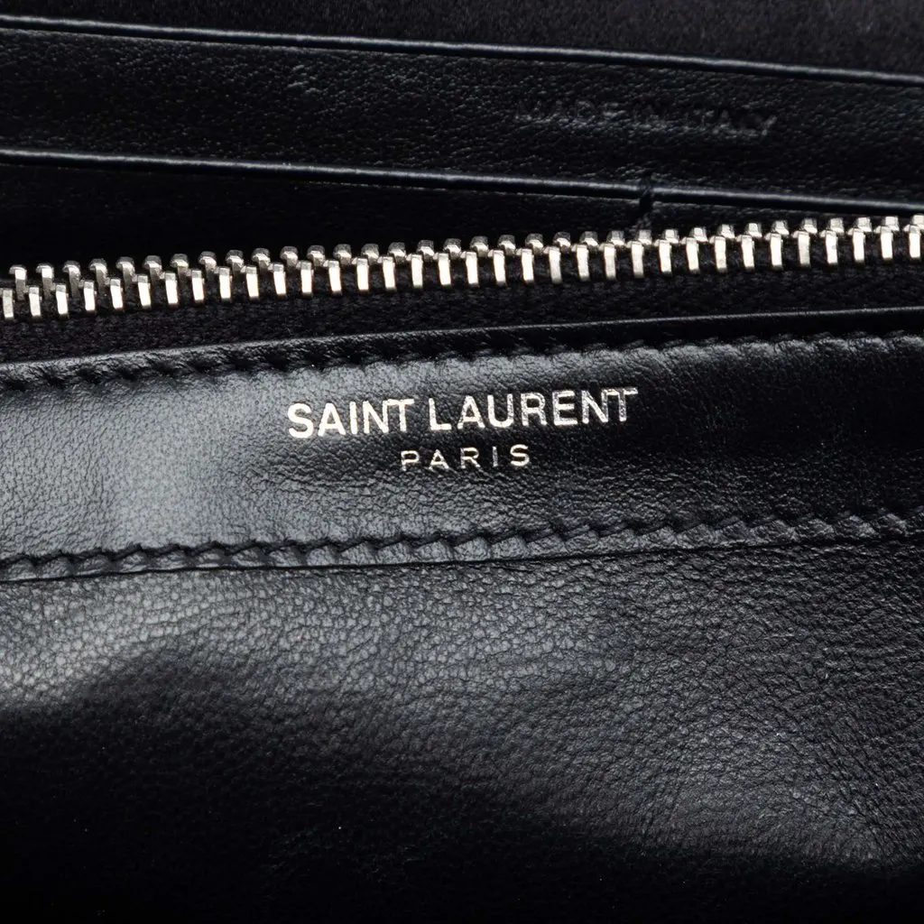 Saint Laurent Sequin Monogram Kate Wallet on Chain Black Bead Very good - Box View