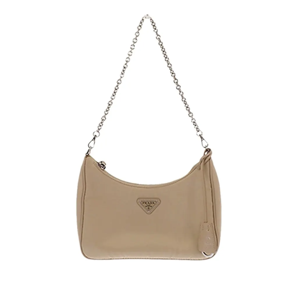 Prada Re Nylon Re Edition 2005 Satchel Beige Polyamide Very good - Back View