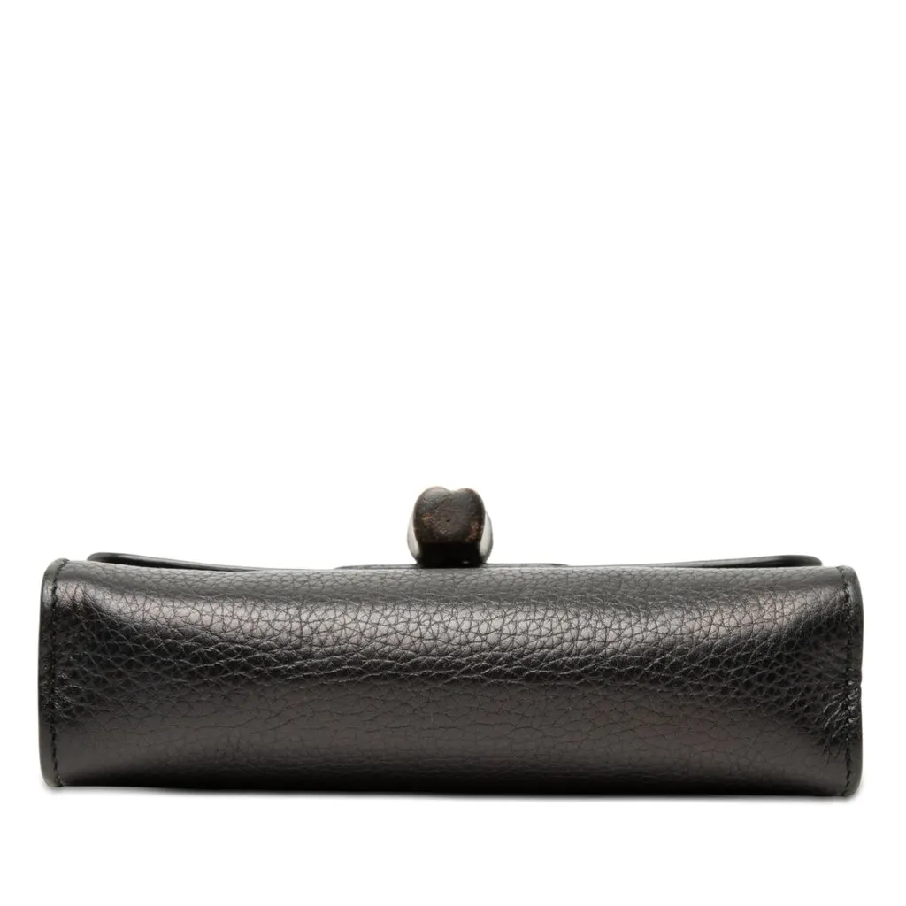 Gucci Small Calfskin Miss Bamboo Crossbody Black Leather Very good - Inside View