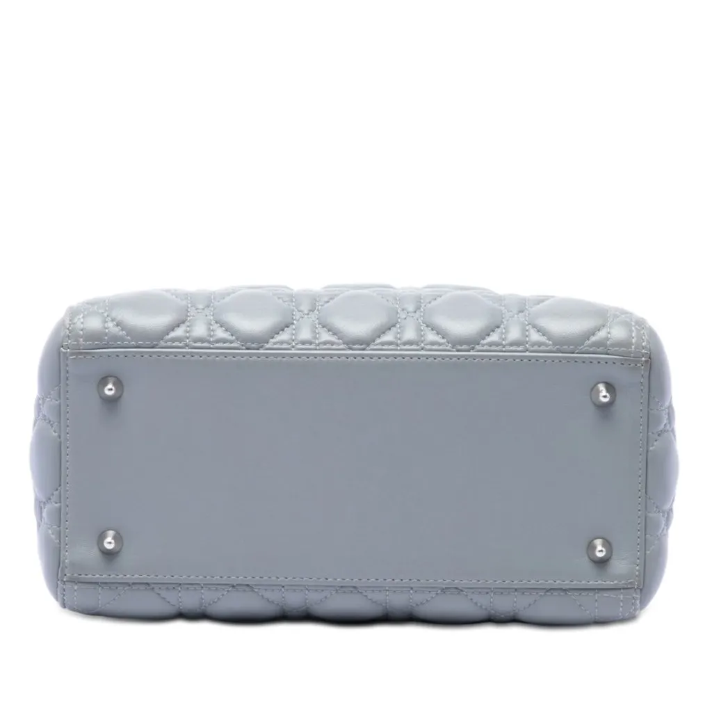 Dior Medium Metallic Lambskin Cannage Lady Dior MultiColor Leather Very good - Inside View