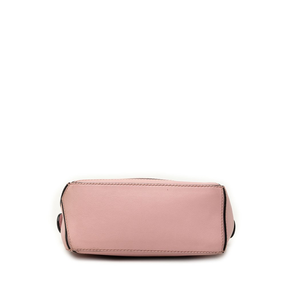LOEWE Mini Calfskin Puzzle Satchel Pink Mini Leather
