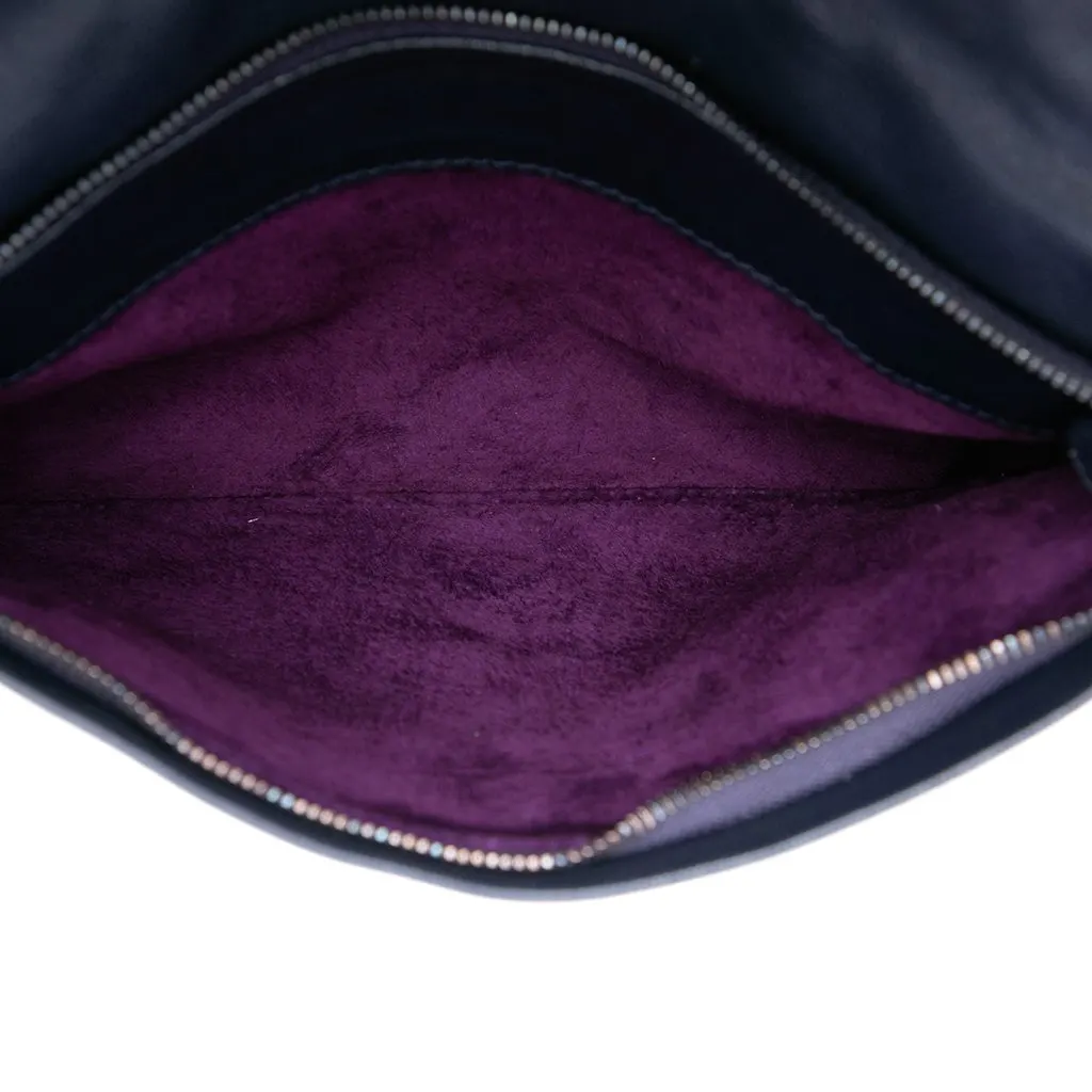 Bottega Veneta Nappa Intrecciato Flap Crossbody Blue Leather Very good - Model View