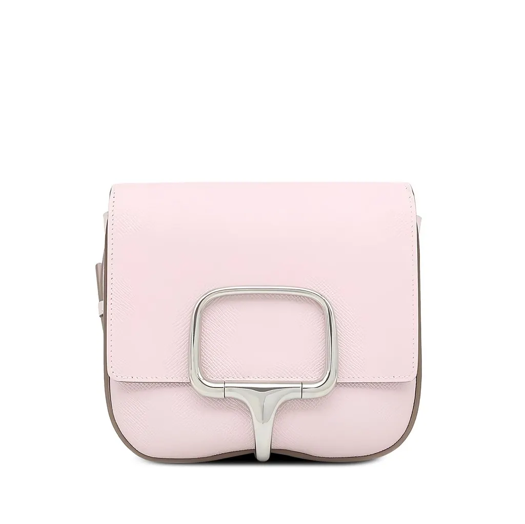Hermès Mini Epsom Della Cavalleria Pink Leather Good - Front View