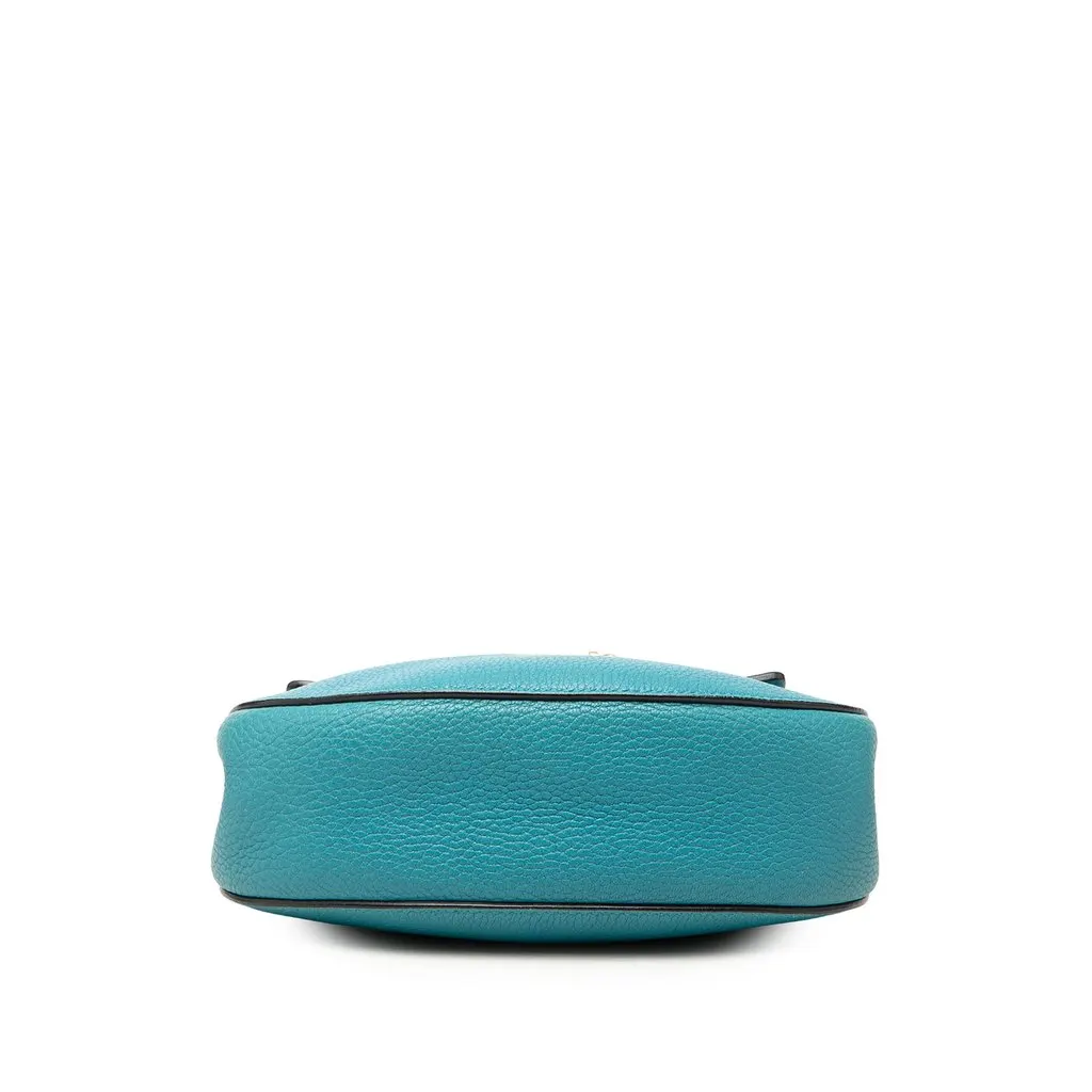 Chloé Small Leather Drew Crossbody Blue Leather Good - Inside View