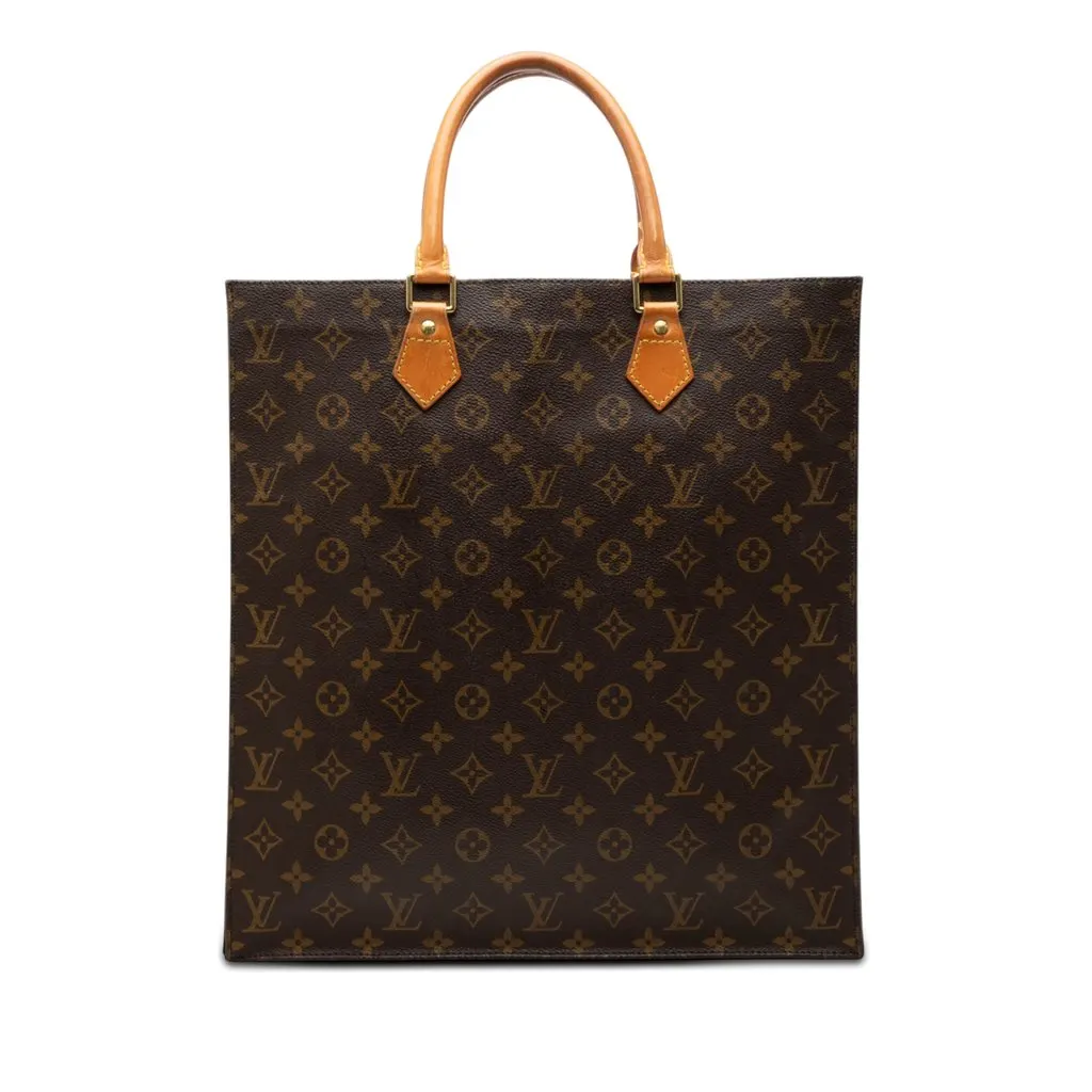 Louis Vuitton Monogram Sac Plat Brown Very good - Front View
