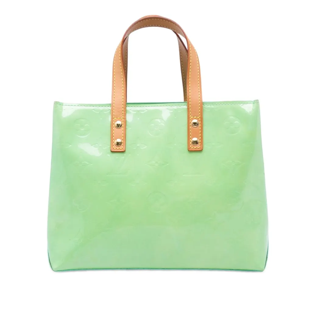 Louis Vuitton Monogram Vernis Reade PM Green Leather Very good - Front View