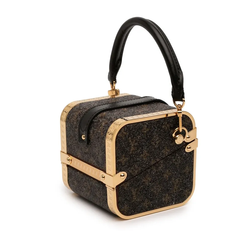 Louis Vuitton Sea Treasure Monogram Satin Treasure Box Satchel Brown Satin Very good - Back View