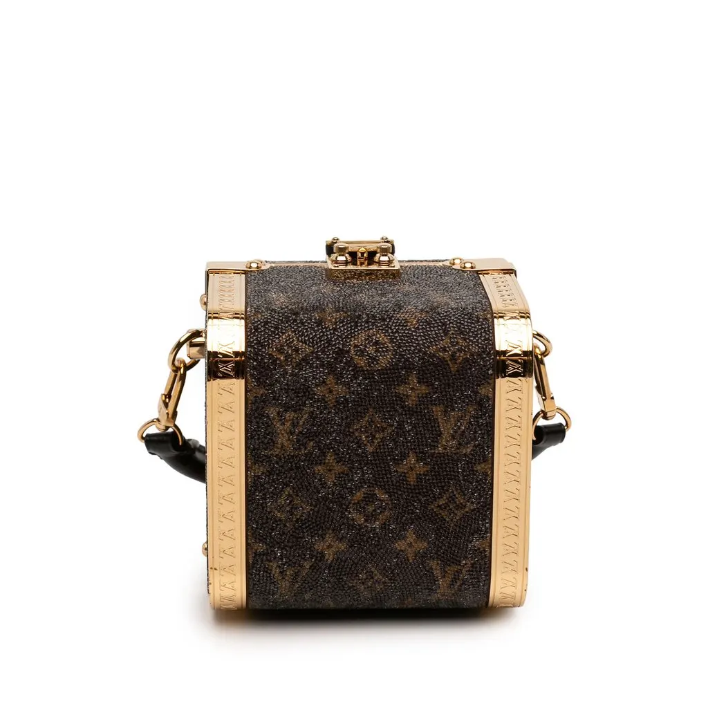 Louis Vuitton Sea Treasure Monogram Satin Treasure Box Satchel Brown Satin Very good - Inside View