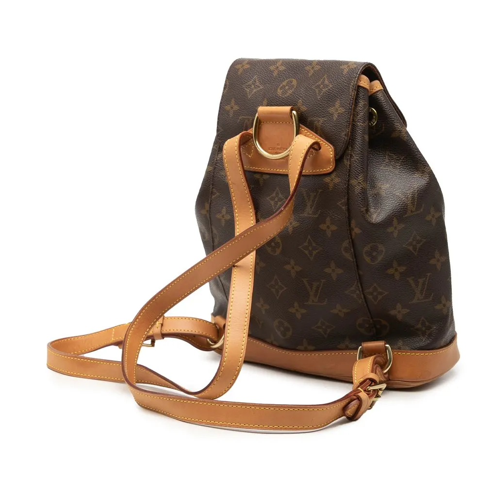 Louis Vuitton Monogram Montsouris MM Brown Canvas Good - Back View