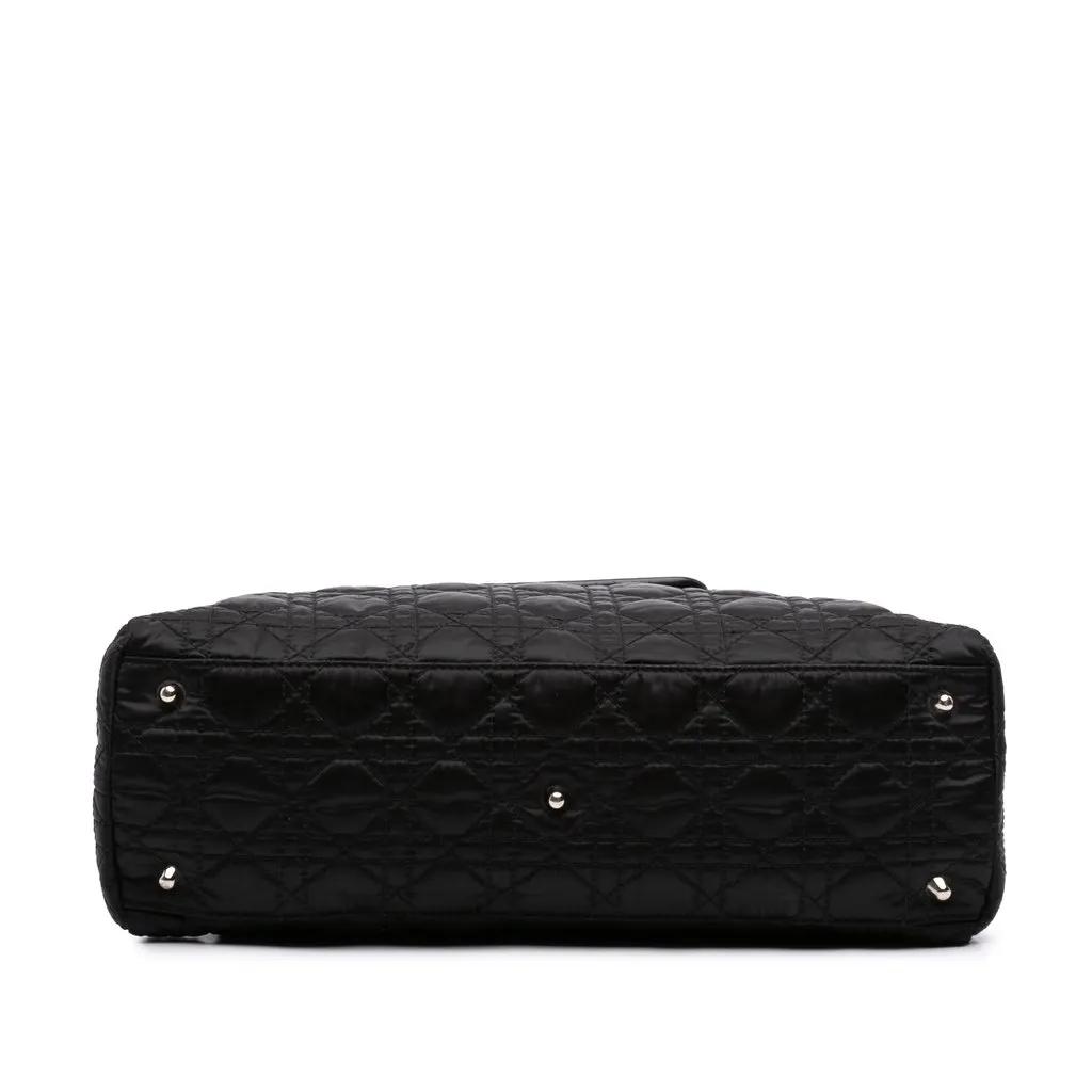Dior Medium Satin Cannage Charming Lock Tote Black Good - Inside View